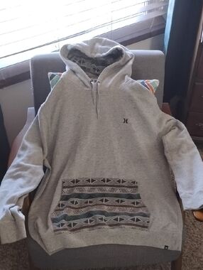 Men's Hurley Gray Speckled Hoodie